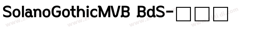SolanoGothicMVB BdS字体转换